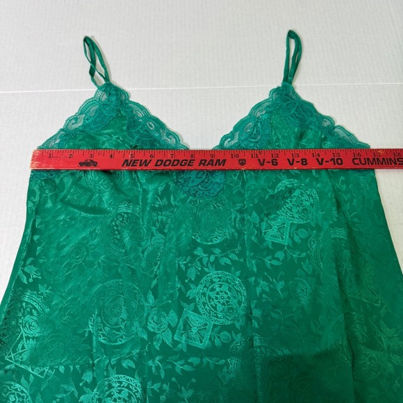 Victoria's Secret Vintage Gold Label Floral Satin Slip Dress Lace Women's Size S - Picture 6 of 7